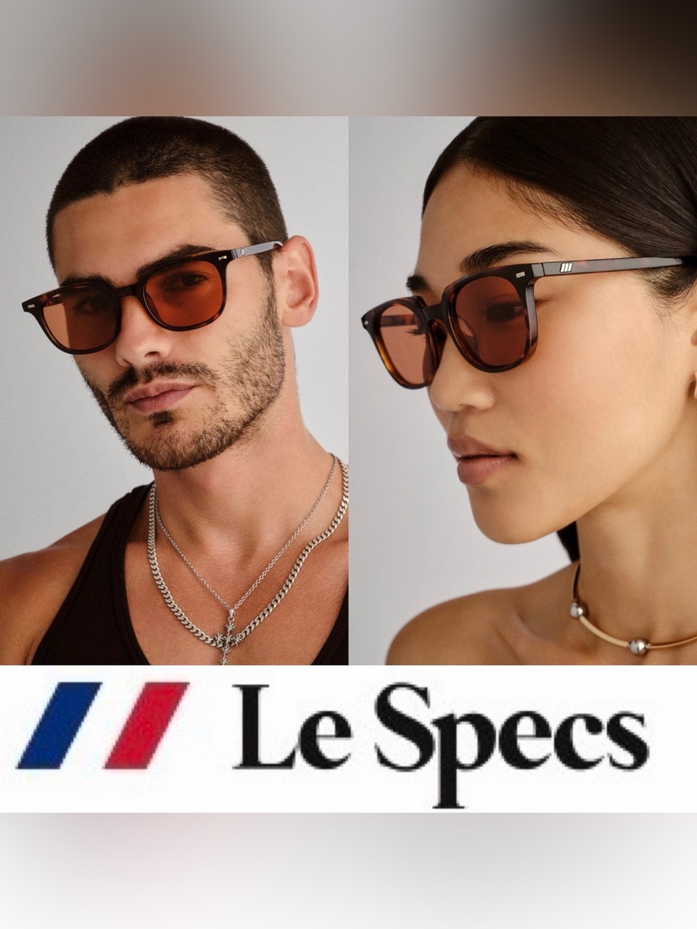 Le Specs Brown Tortoiseshell LE RESOLU DARK TORT Sunglasses unisex
